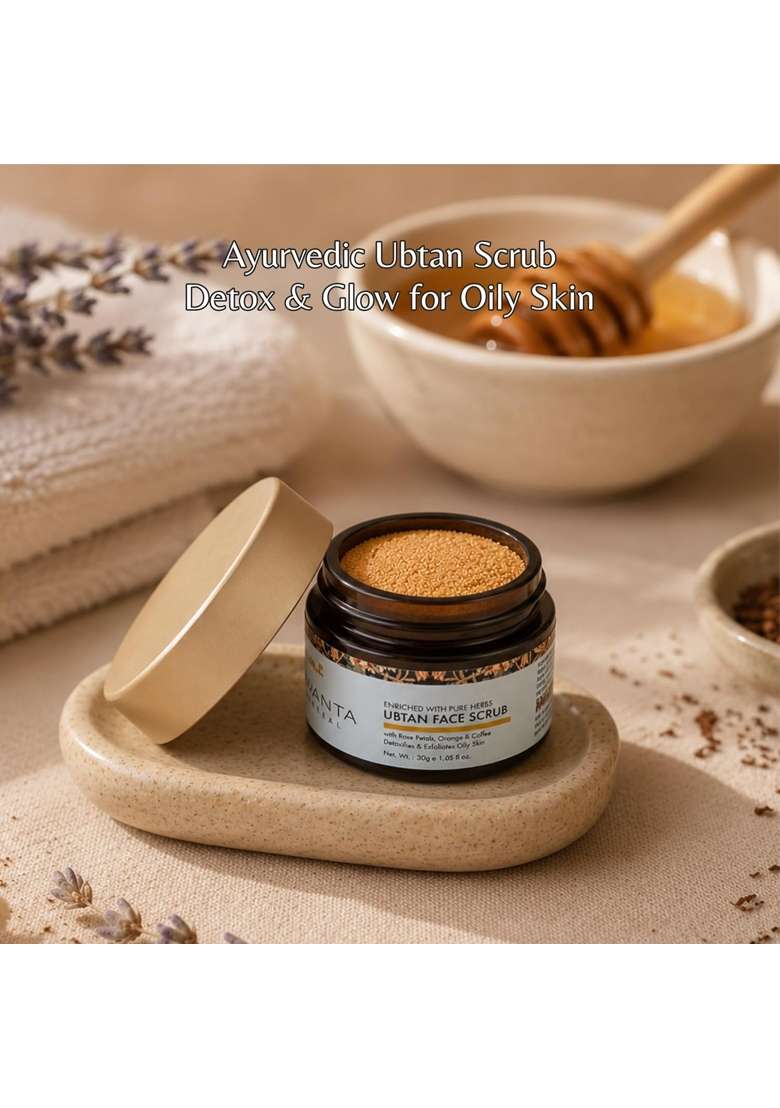 Jivanta Ubtan Face Scrub for Oily Skin Ayurvedic Oil Control Face Scrub with Neem - Indya