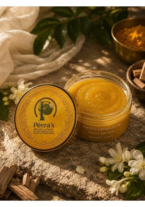 Peeras Sacred Alchemy Ubtan Glow Radiance Body Polish Sandalwood Turmeric