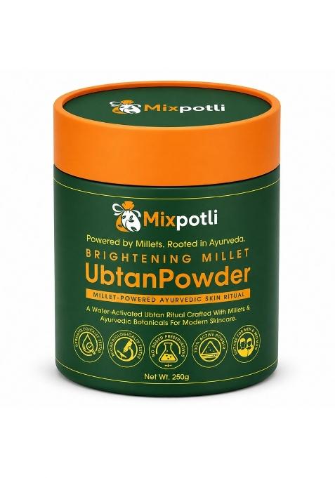 Mixpotli Brightening Millet Ubtan Powder Ayurvedic Ubtan Powder