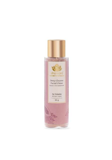 Shankara Deep Cleanse Facial Ubtan with Papaya and Red Sandalwood for Hydrating and Soothing Cleanser 60G