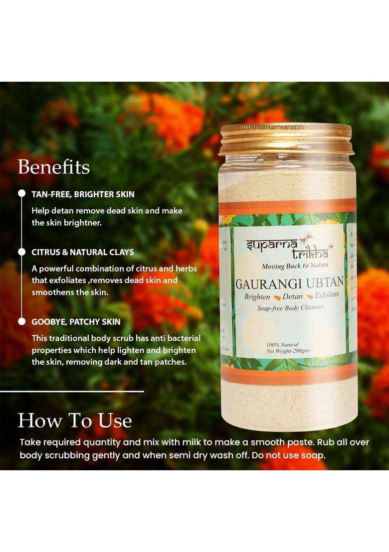 Suparna Trikha Gaurangi Herbal Ubtan Powder for Tan Removal and Skin Glow - Indya