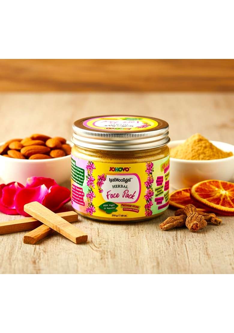 Johovo Iyalmooligai 100 Percent Organic Ubtan Face Pack 210G - Indya