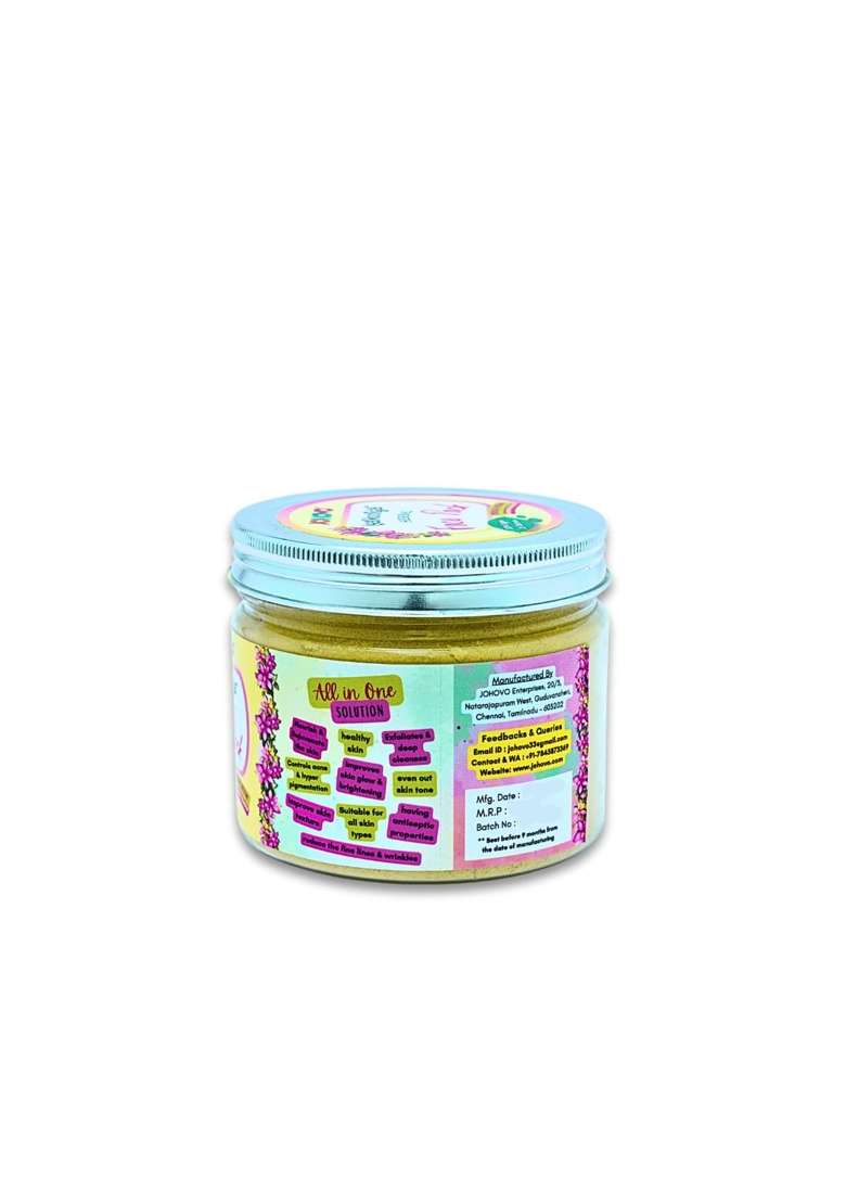 Johovo Iyalmooligai 100 Percent Organic Ubtan Face Pack 210G - Indya