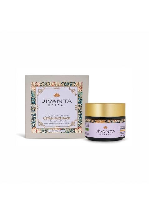 Jivanta Ubtan Face Pack for Oily Skin Ayurvedic Oil Control Face Pack with Multani Mitti Neem and Orange Peel