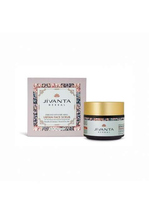Jivanta Ubtan Face Scrub for Dry and Normal Skin Ayurvedic Exfoliating Scrub with Pink Masoor Dal Almond