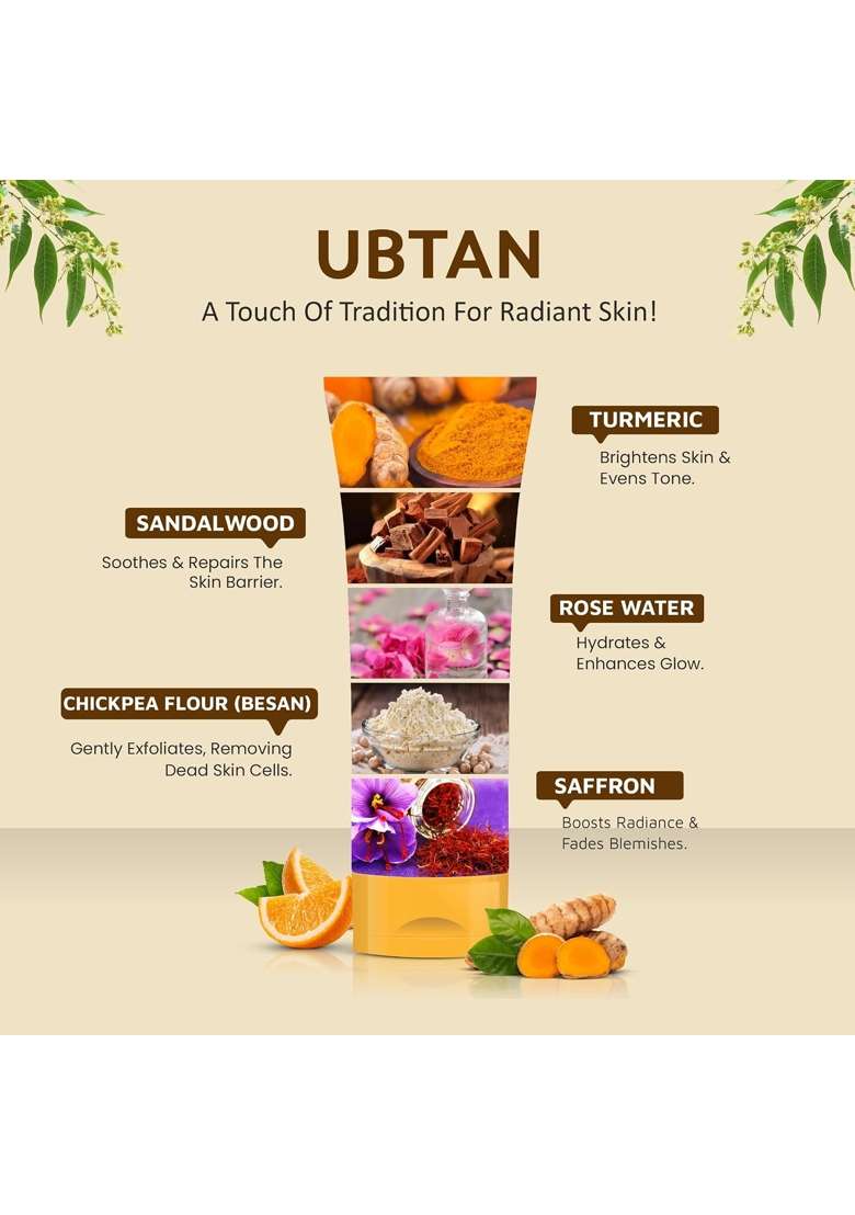 Kisra Tan Removal and Brightens Skin Duo Infused with Turmeric Sandalwood Pack of 6 - Indya