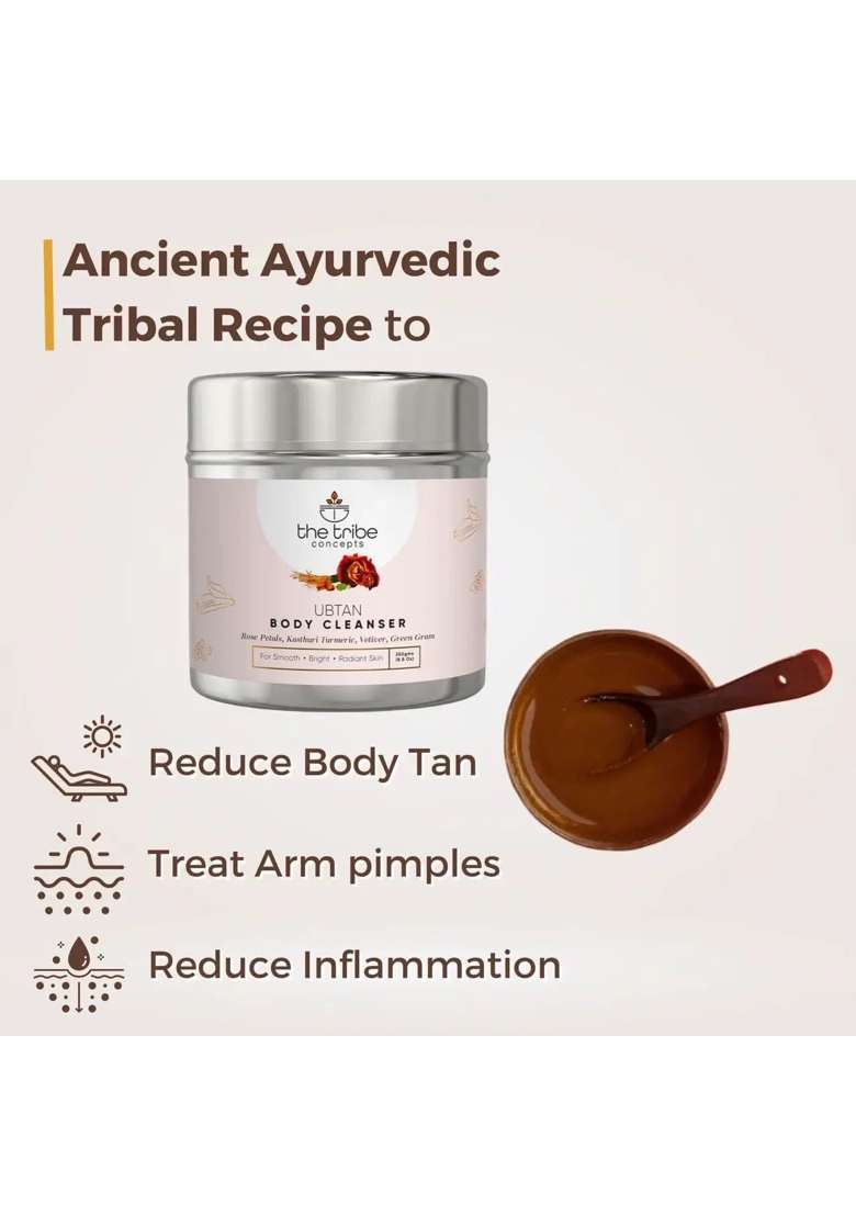 The Tribe Concepts Ubtan Body Cleanser with 12 Organic Herbs - Indya
