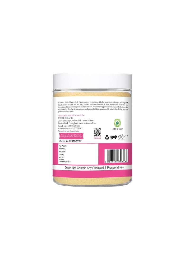 Havintha Natural Face and Body Ubtan Powder for Dry Skin Types Pack of 3 - Indya
