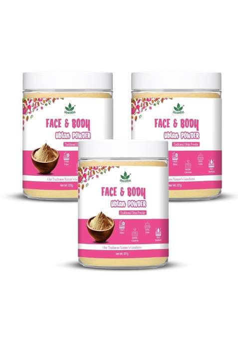 Havintha Natural Face and Body Ubtan Powder for Dry Skin Types Pack of 3