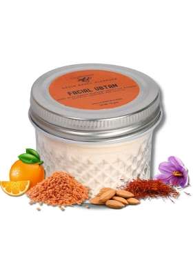 DYU Handmade Almond and Saffron Ubtan Face Wash Powder Gentle Face Scrub for Tan Removal