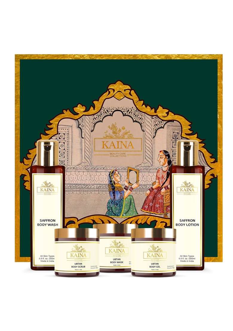 Kaina Ubtan Body Polishing Kit for Skin Nourishing Organic Herbs Tan Removal Intense Moisturization - Indya