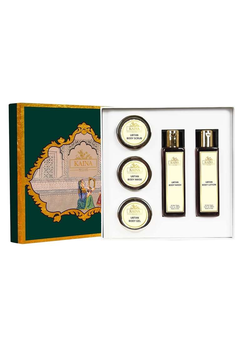 Kaina Ubtan Body Polishing Kit for Skin Nourishing Organic Herbs Tan Removal Intense Moisturization - Indya