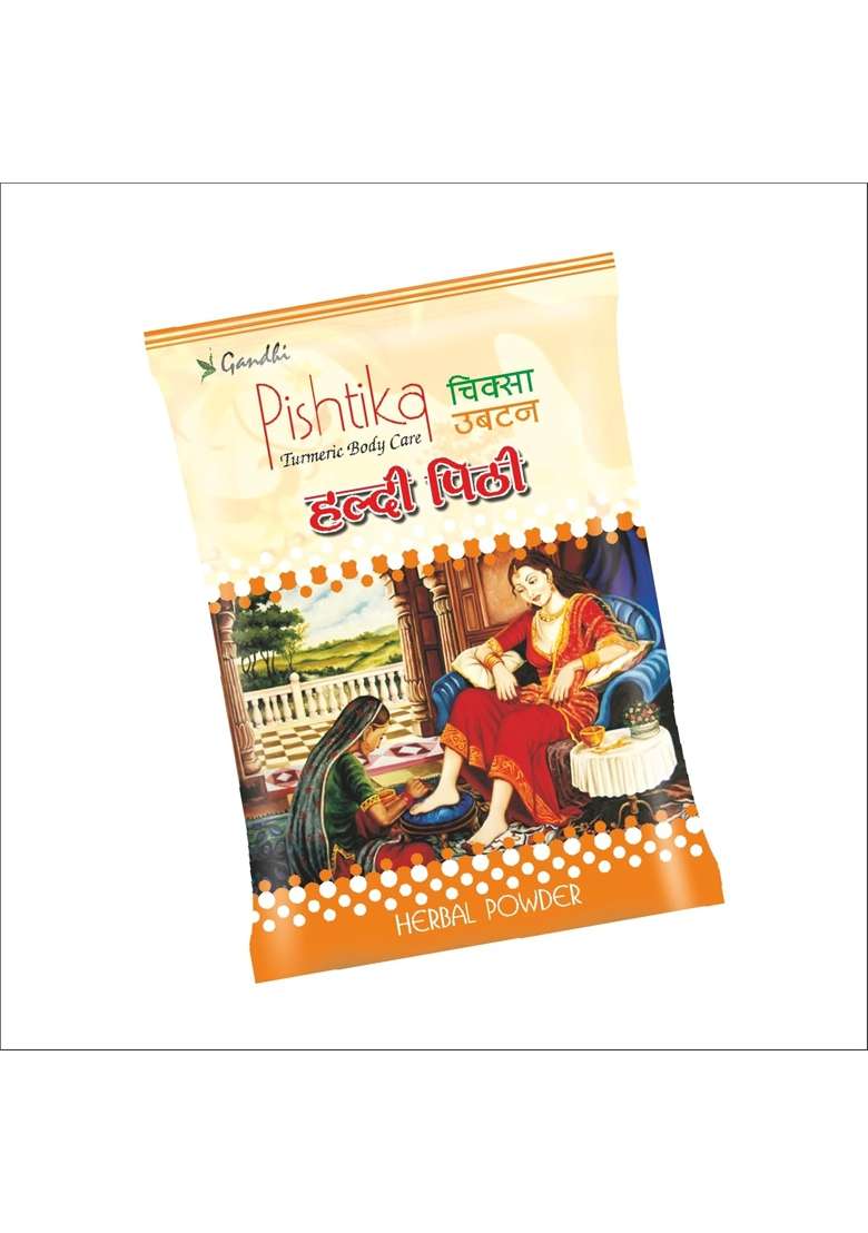 Payodhar Gandhi Herbals Pishtika Turmeric Herbal Body Care Chiksa Ubtan Powder for Healthy Skin 800G - Indya