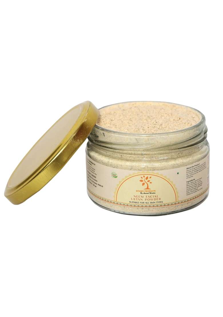Ditabo Products Neem Facial Ubtan Powder 100 Percent Natural Ayurvedic Ubtan with Herbal Properties for Tan - Indya
