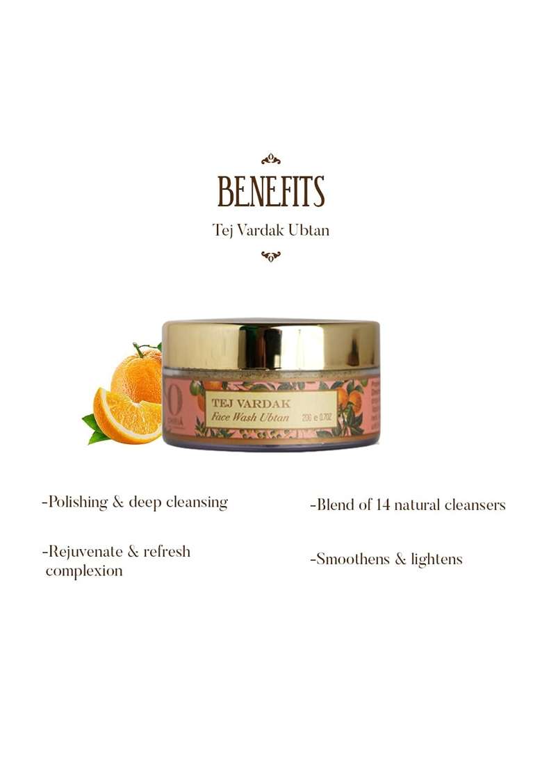 Ohria Brown Ayurveda Tej Vardak Skin Glow Face Wash Ubtan Powder Natural Ayurvedic Face Cleanser - Indya