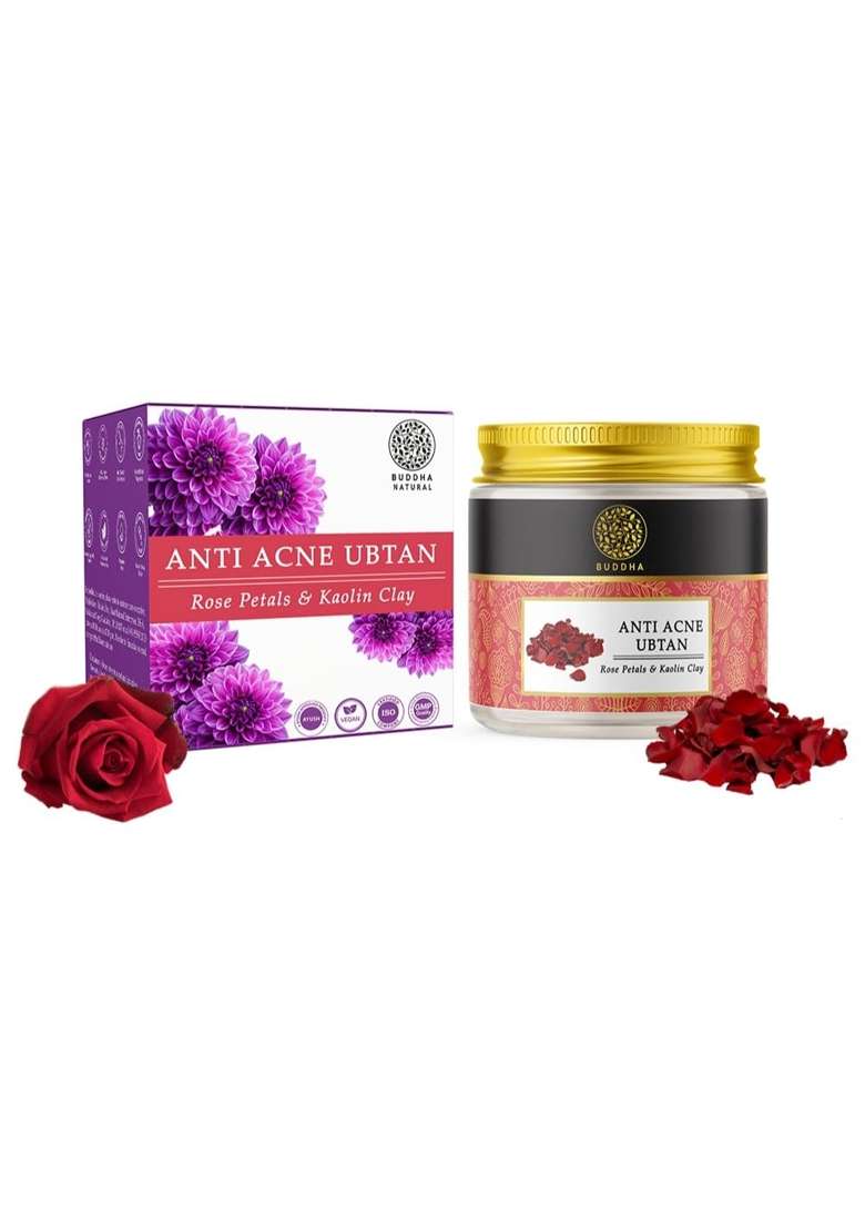 Buddha Natural Acne Ubtan 50 Gms 100 Percent Ayush Certified Help with Acne Prone Exfoliate and Skin Breakouts - Indya