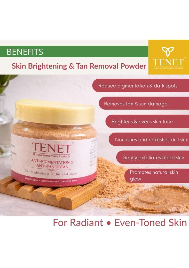 Tenet Anti Acne and Anti Pigmentation and Anti Tan Ubtan Kumkumadi Face Pack and Face Glow Pack Combo for Face - Indya