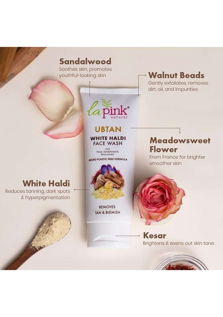 La Pink Ubtan White Haldi Brightening Combo Brighten Skin - Indya