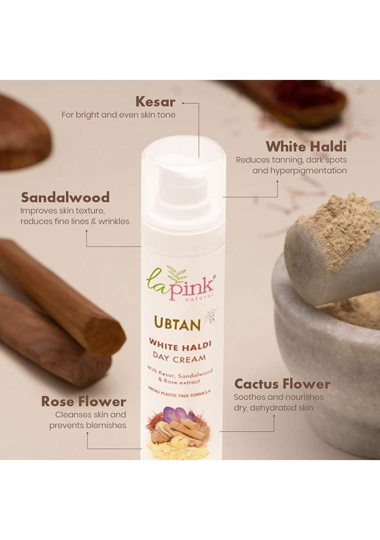 La Pink Ubtan White Haldi Brightening Combo Brighten Skin - Indya