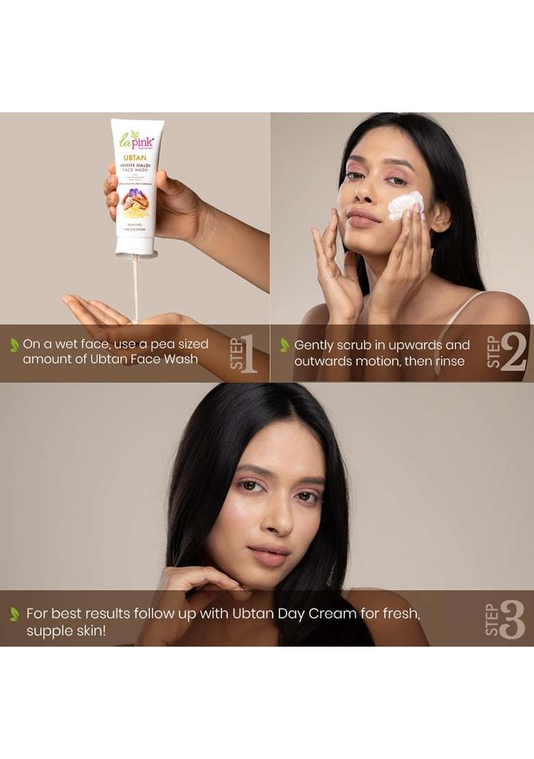 La Pink Ubtan White Haldi Brightening Combo Brighten Skin - Indya