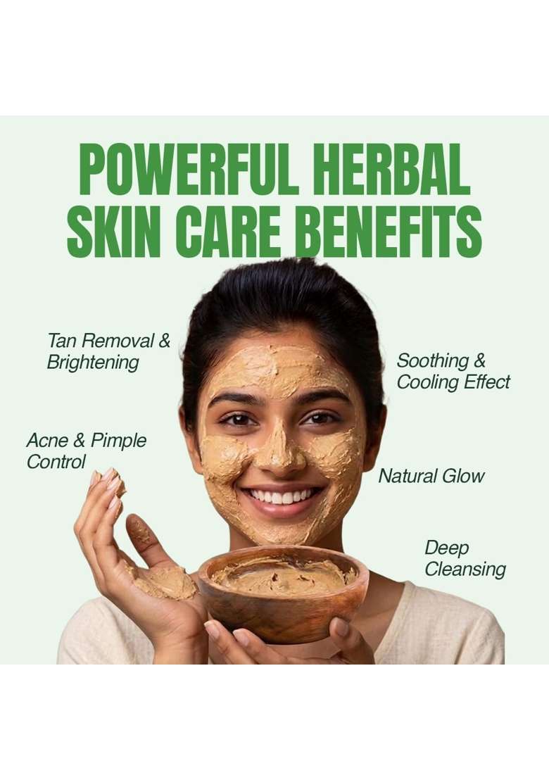 Rasayana Herbal Ubtan Face Pack 200G Multani Mitti Sandalwood Neem and Orange Peel Pack of 4 - Indya