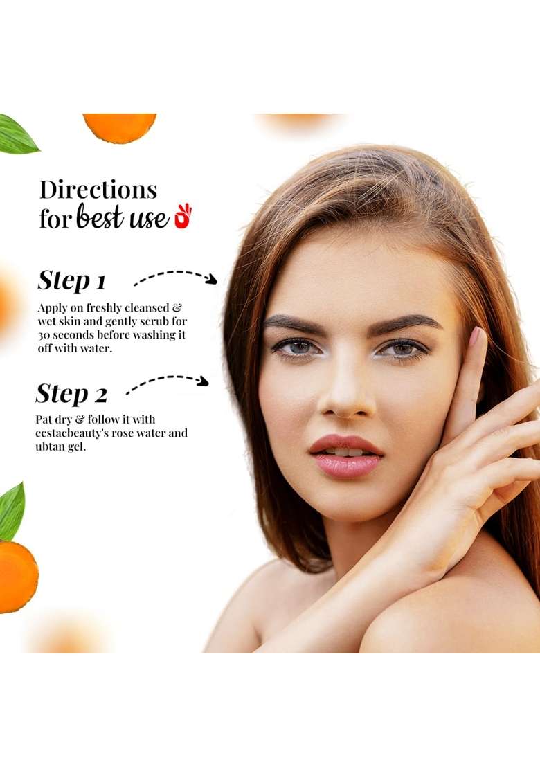 Ecstacbeauty Ubtan Glow Skin Brightening Face Scrub Natural Face Scrub - Indya