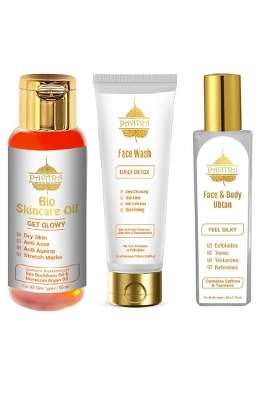 Pavitra Plus Total Skincare Kit Detox Face Wash Antimarks Oil and Instant Glow Ubtan Reduces Acne Pack of 3