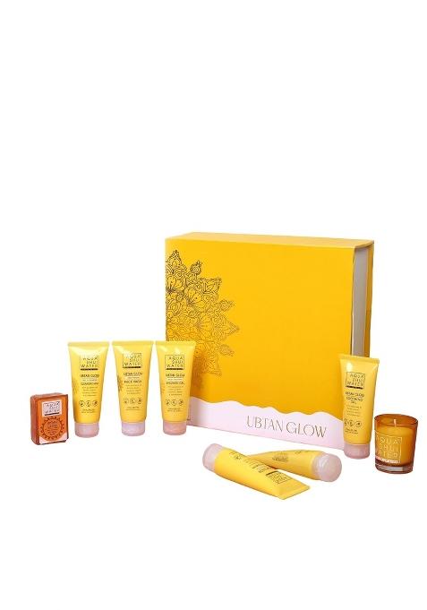 AQUA SHUI Water Ubtan Glow Body Care Gift Set Face Pack Shower Gel Cream Soothing Gel Cleansing Milk Pack of 7