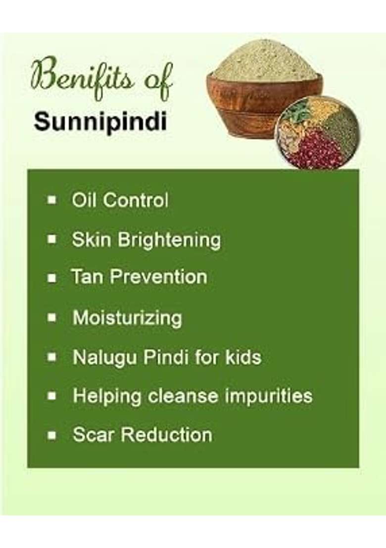 Vishuddh Herbals Sunnipindi Herbal Nalangu Maavu Ubtan Bath Powder for Babies 3 in 1 Ubtan Body Scrub - Indya