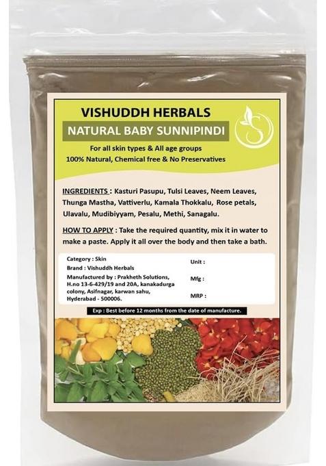 Vishuddh Herbals Sunnipindi Herbal Nalangu Maavu Ubtan Bath Powder for Babies 3 in 1 Ubtan Body Scrub