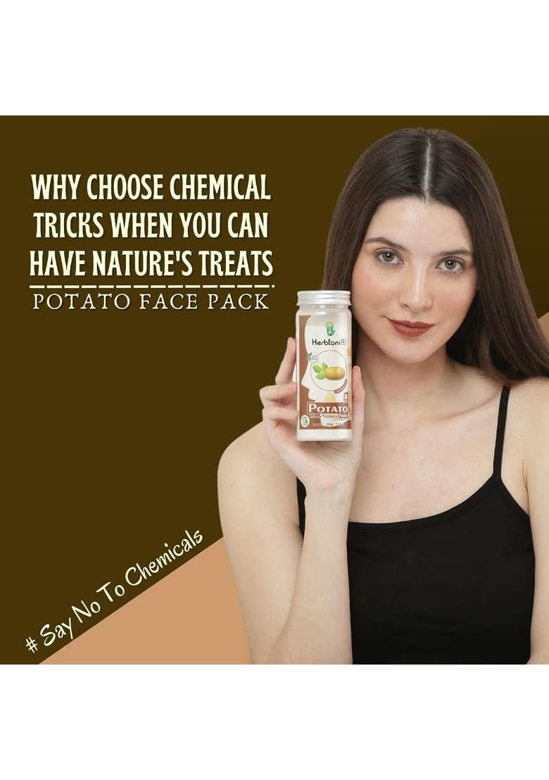 Herbtoniq Natural Face Pack Combo with 10 Powders for Glowing Skin DIY Face Mask Scrub Ubtan and Wash for Acne - Indya