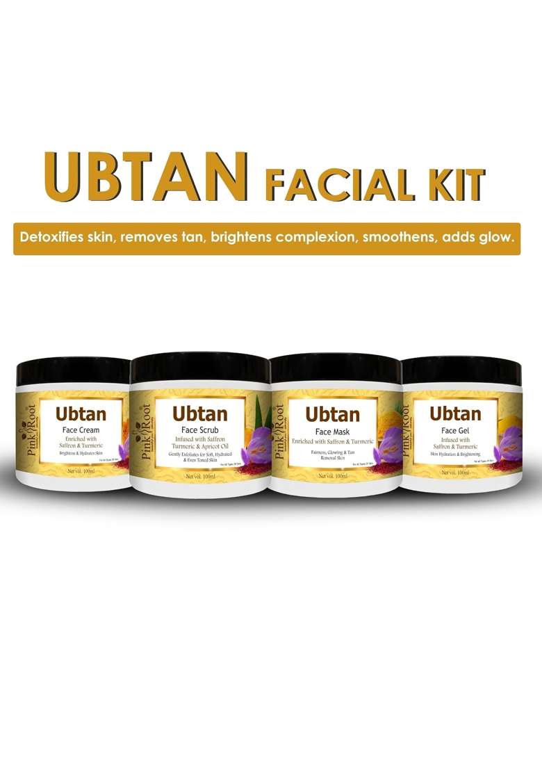 Pink Root Ubtan Bridal Kit for Women 400ML Helps in Instant Bridal Looking Skin Acne Free Tan Removal - Indya
