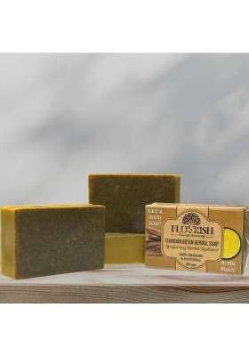 Flourish Herbs Pure Chandan Ubtan Herbal Face and Body Soap 100GM 100 Percent Organic Natural Pack of 3