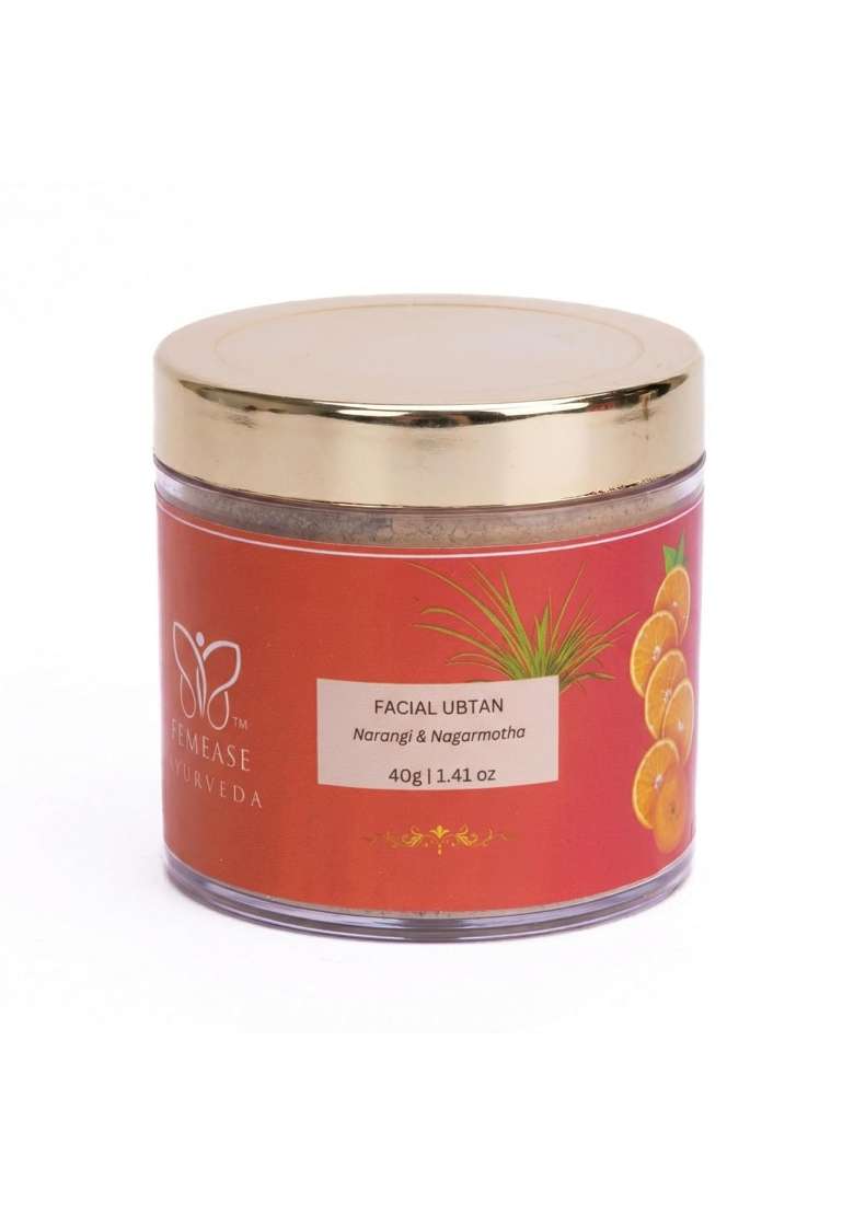 Femease Narangi Nagarmotha Ubtan 100G Luxury Ayurvedic Orange Peel Face and Body Scrub - Indya