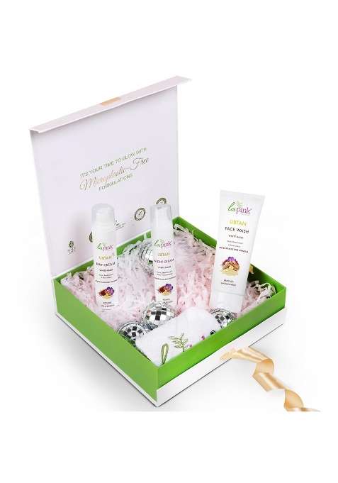 La Pink Golden Glow Skincare Kit Ubtan Face Wash Day and Night Cream