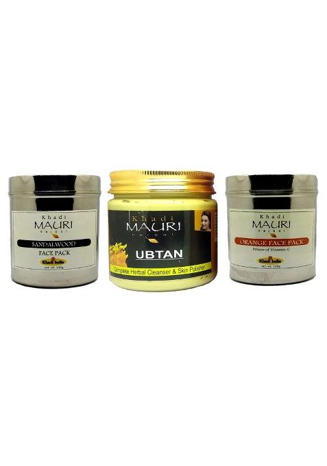 Khadi Mauri Sandalwood Ubtan and Orange Face Pack 400 G