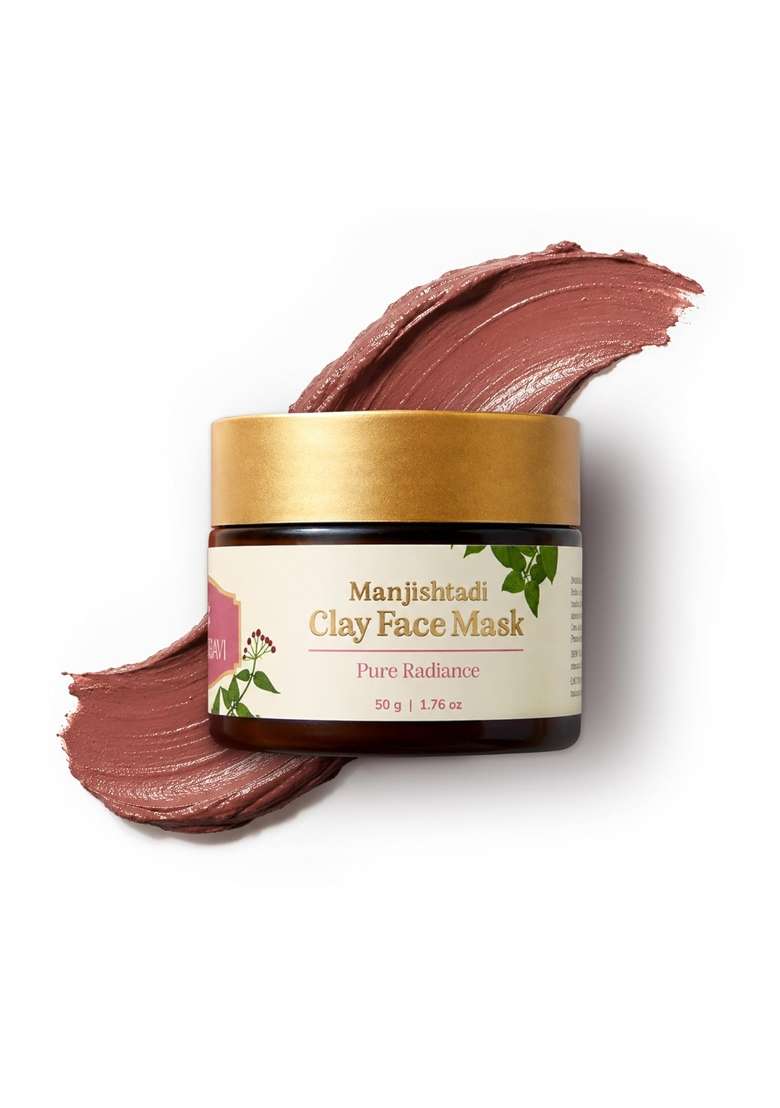 Chengavi Manjishtadi Clay Face Mask 50G Ayurvedic Ubtan Style Face Pack - Indya