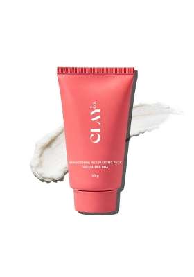 Clayco White Detan Rice Face Pack with AHA and BHA Brightening D Tan Face Pack with Salicylic Acid for Tan