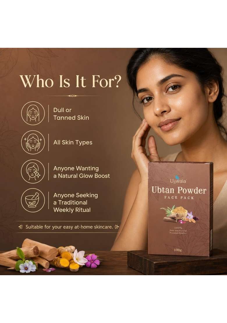 Ujjwala Brown Ubtan Powder Face Pack and Sun Code SPF 50 Sunscreen Duo - Indya