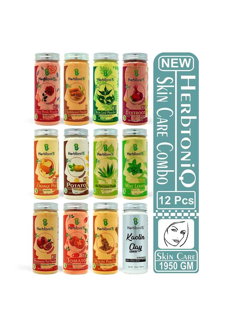 Herbtoniq Natural Skin Care Combo Ideal for Face Packs Face Wash Scrubs DIY Ubtan and More to Combat Acne - Indya