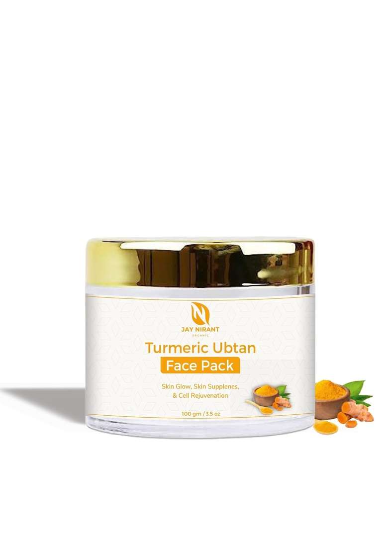 Nirant Organic Multicolour Turmeric Ubtan Face Pack Skin Glow Skin Supplenes Cell Rejuvenation 100 ML - Indya