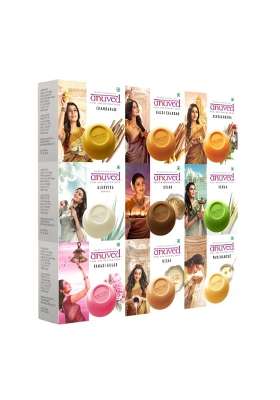 Anuved Family Combo Herbal Soaps Natural Bath Soaps with Aloe Vera Haldi Chandan Ubtan Kesar Vibhuti Pack of 9