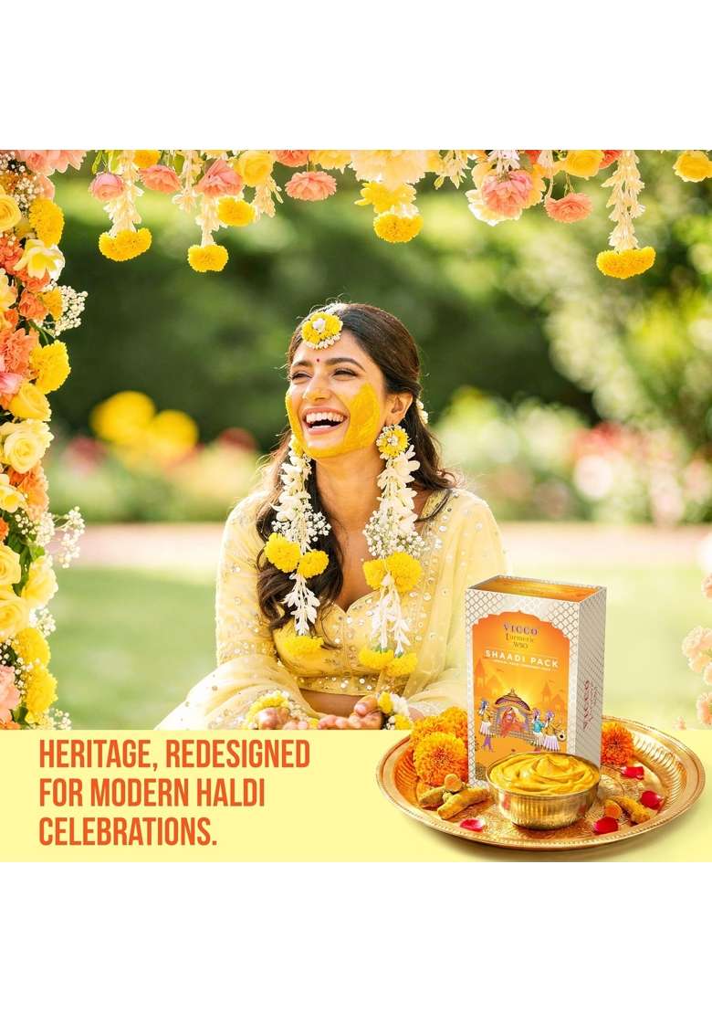Vicco Turmeric WSO Shaadi Pack I Ready to Use Haldi Pack I Pure Turmeric for Radiant Glow Pack of 1 - Indya