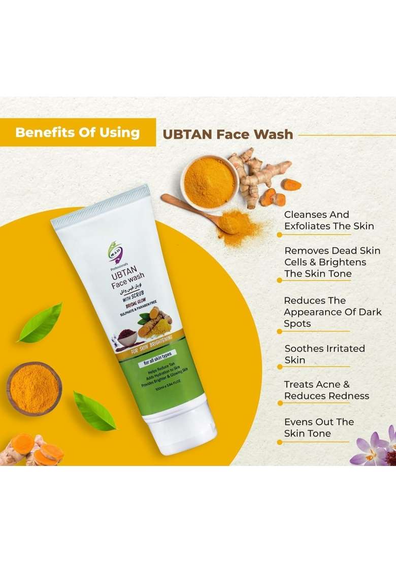 Me and Ex Ubtan Face Wash for Brightining Tanning and Glowing Skin with Chandan and Turmeric Powder - Indya