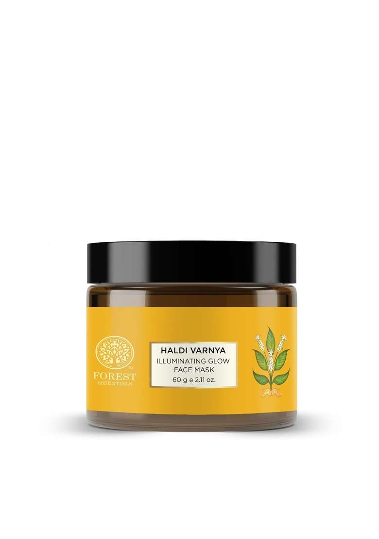 Forest Essentials Haldi Vernya Lepa Turmeric Mask and Narangi Nagkesar Facial Ubtan Orange Peel Sweet Almond - Indya