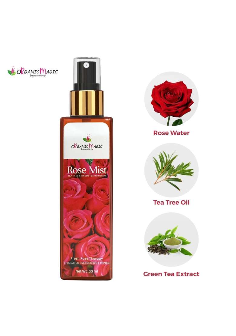 Organic Magic Herbal Skincare Combo Kit for Men and Women Haldi Chandan Saffron Rose - Indya