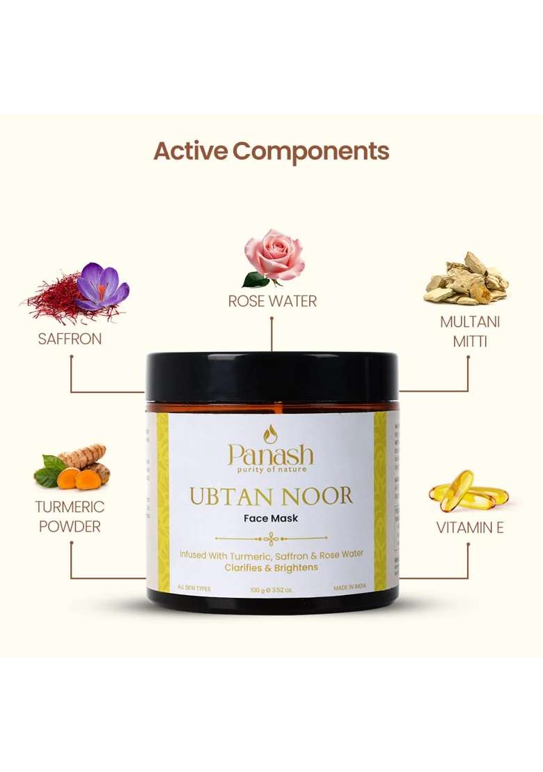 Panash Wellness Ubtan Face Mask and Scrub Combo 100G Each - Indya