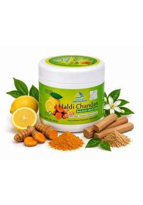 Vania Haldi Chandan Body Butter Herbal Cream 500 GM Removes Dryness Glowing Skin