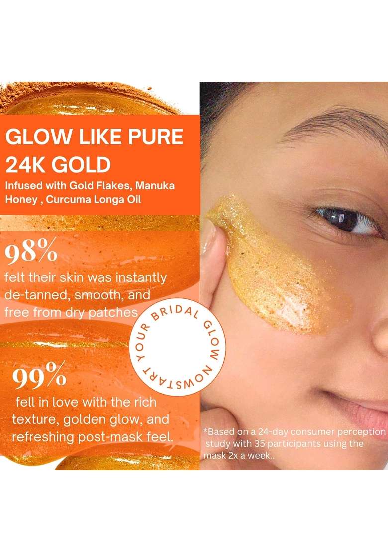 My Turmerick Secret 24K Gold Turmeric Glow Scrub and Brightening Face Mask with Glutathione - Indya