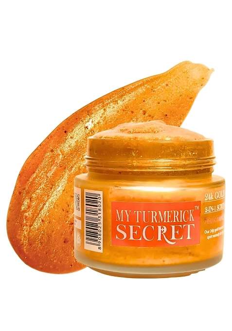 My Turmerick Secret 24K Gold Turmeric Glow Scrub and Brightening Face Mask with Glutathione